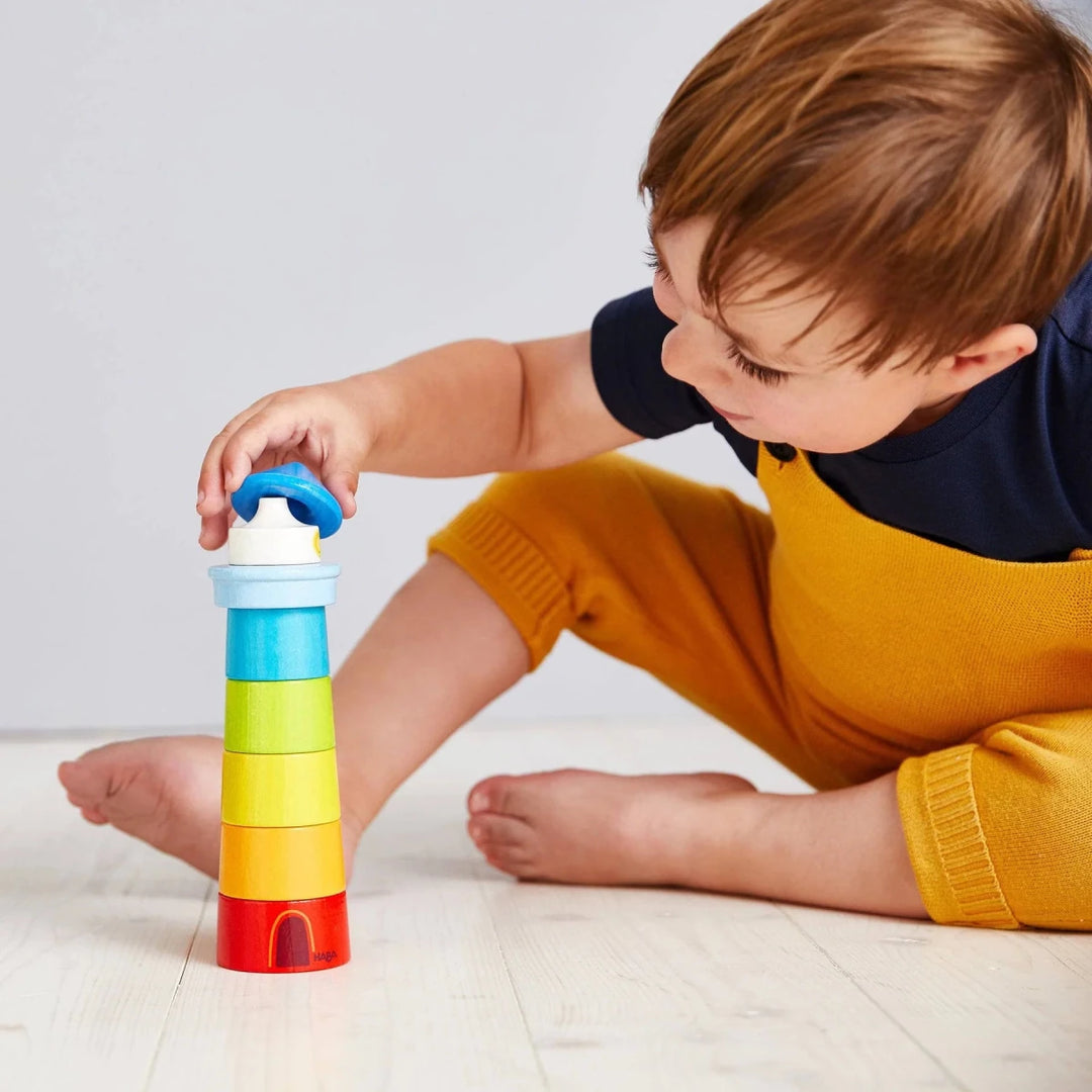 Lighthouse Wooden Rainbow Stacker - Tools 4 Teaching