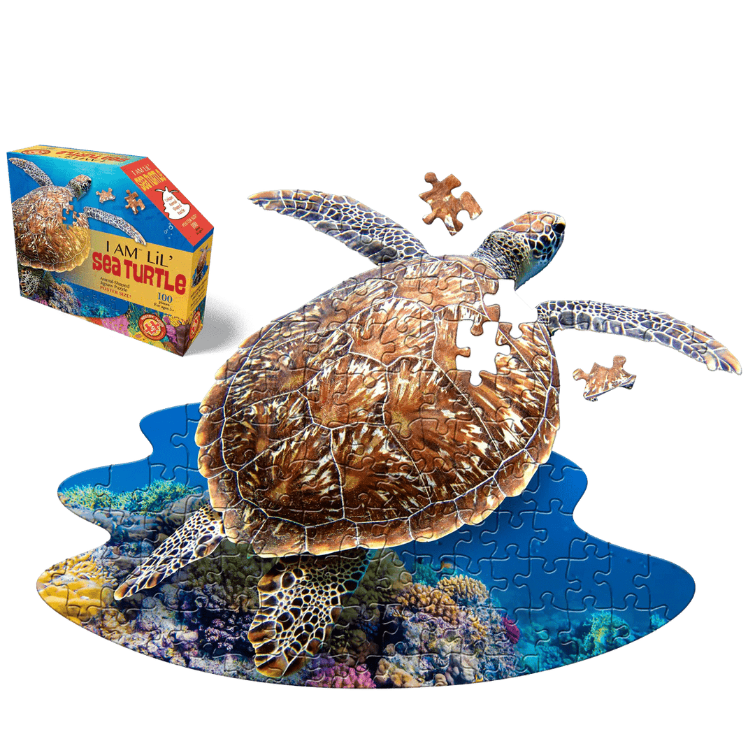 I AM LiL' SEA TURTLE 100 pcs Puzzle-Puzzles-Tools 4 Teaching-Classroom Decor and More