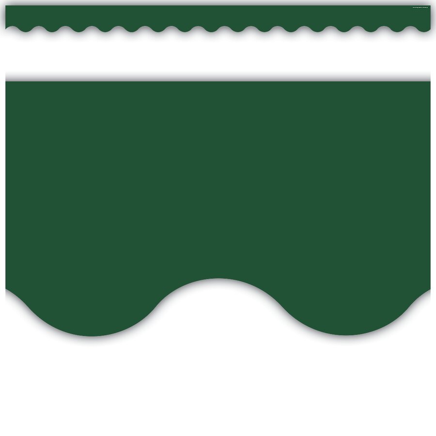 Pine Green Scalloped Border Trim-Borders-Tools 4 Teaching-Classroom Decor and More