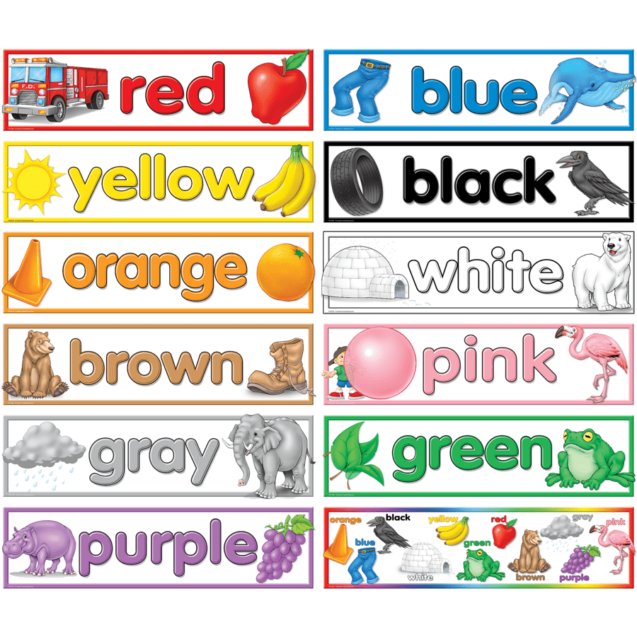 Colors Headlines-Mini Bulletin Boards-Tools 4 Teaching-Classroom Decor and More