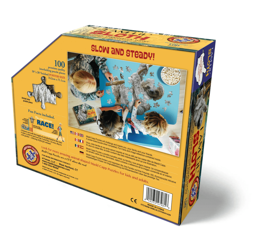 *I AM LiL' SLOTH 100 pcs Puzzle-Puzzles-Tools 4 Teaching-Classroom Decor and More