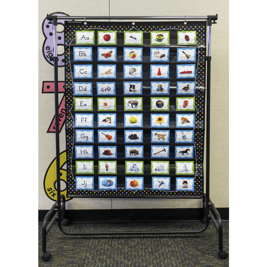 Chalkboard Brights 10 Pocket Chart-Pocket Charts-Tools 4 Teaching-Classroom Decor and More