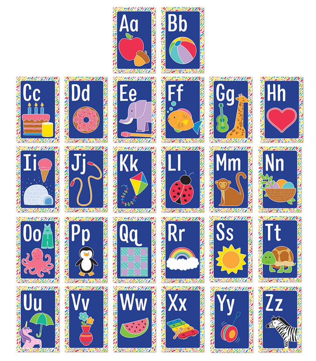 Alphabet Cards Mini Poster Set, Grade PK-2-Posters-Tools 4 Teaching-Classroom Decor and More