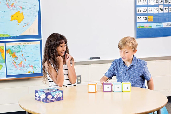 Mind Sparks® Dry Erase Blocks 3" X 3" Assorted Colors 4 Blocks-Dry Erase-Tools 4 Teaching-Classroom Decor and More