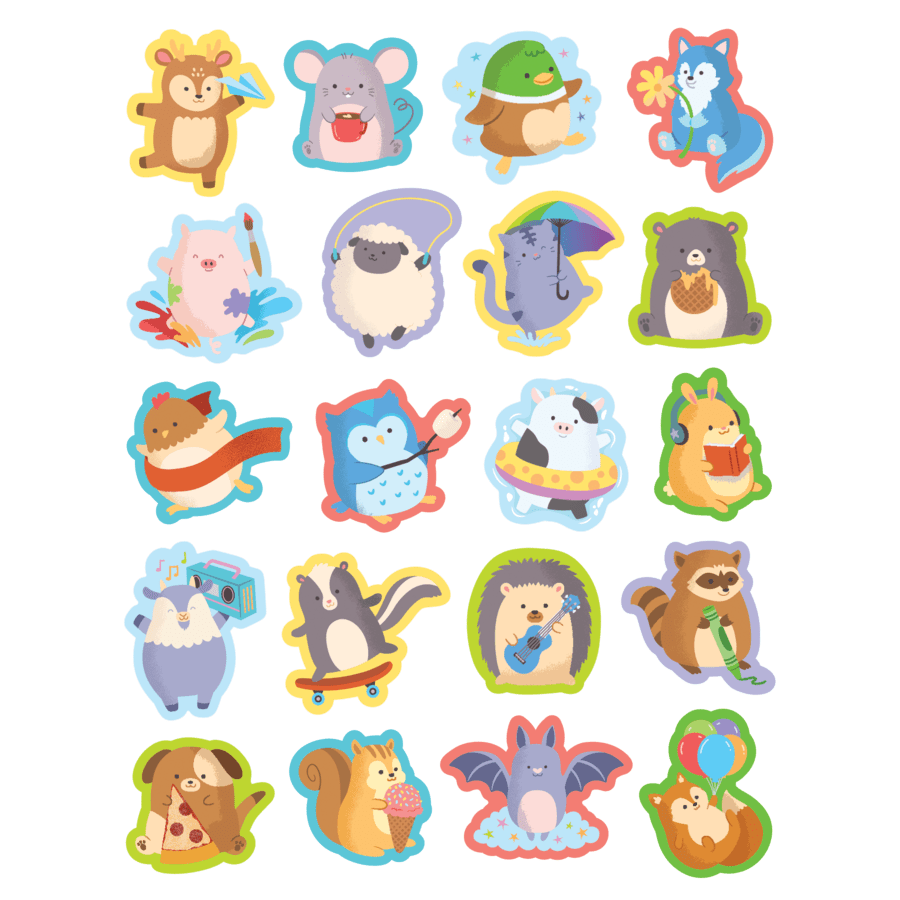 Cute Critter Stickers-Stickers-Tools 4 Teaching-Classroom Decor and More