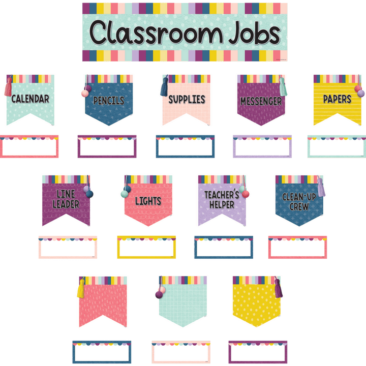Oh Happy Day Classroom Jobs Mini Bulletin Board-Mini Bulletin Boards-Tools 4 Teaching-Classroom Decor and More