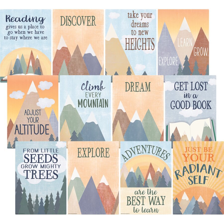 Moving Mountains Small Poster Set-Posters-Tools 4 Teaching-Classroom Decor and More