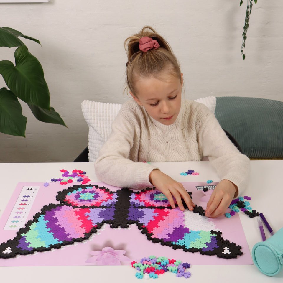 *PLUS PLUS® Puzzle by Number® - 800 PC - Butterfly-Plus Plus-Tools 4 Teaching-Classroom Decor and More