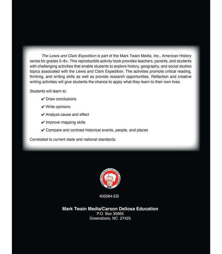 The Lewis and Clark Expedition Workbook Grade 5-12 Paperback-Social Studies Books-Tools 4 Teaching-Classroom Decor and More