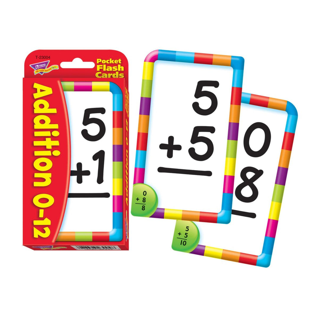 Addition 0-12 Pocket Flash Cards-Flashcards-Tools 4 Teaching-Classroom Decor and More