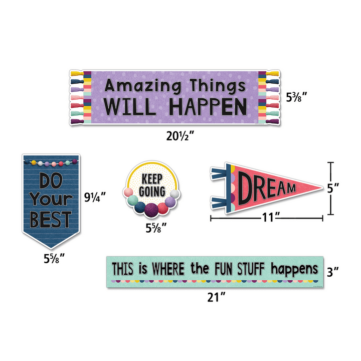 Oh Happy Day Positive Mini Bulletin Board-Bulletin Board Sets-Tools 4 Teaching-Classroom Decor and More