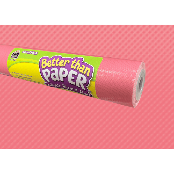 Better Than Paper® Bulletin Board Roll: Coral Pink-Bulletin Board Paper - Better Than Paper-Tools 4 Teaching-Classroom Decor and More