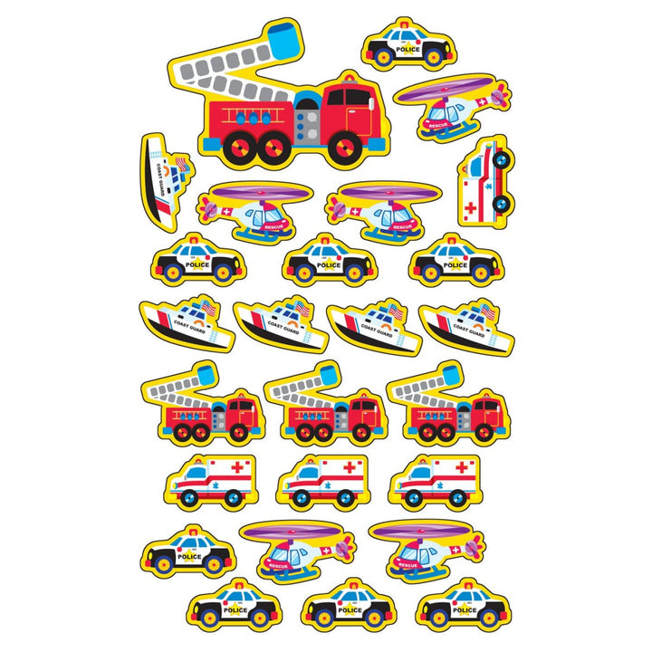 Rescue Vehicles superShapes Stickers – Large-Stickers-Tools 4 Teaching-Classroom Decor and More
