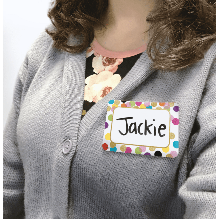 Confetti Name Tags/Labels-Nameplates & Name Tags-Tools 4 Teaching-Classroom Decor and More