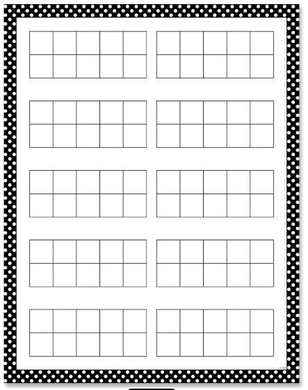 Ten Frames Chart – Tools 4 Teaching