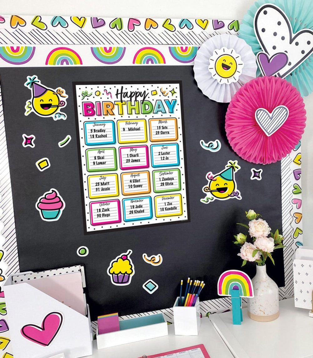 Kind Vibes Birthday Chart-Charts-Tools 4 Teaching-Classroom Decor and More