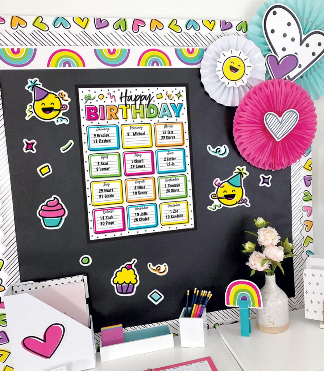 Kind Vibes Birthday Chart-Charts-Tools 4 Teaching-Classroom Decor and More