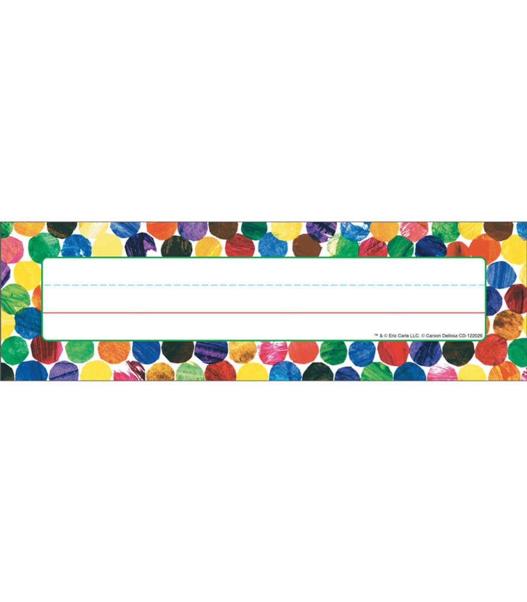 Eric Carle Dots Nameplates - Tools 4 Teaching