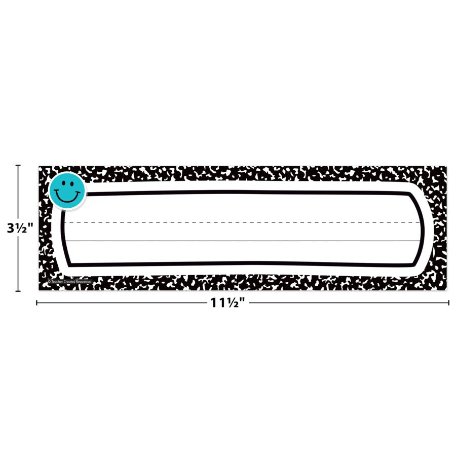 Cool for School Composition Flat Name Plates-Nameplates & Name Tags-Tools 4 Teaching-Classroom Decor and More