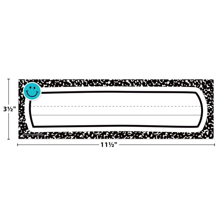 Cool for School Composition Flat Name Plates-Nameplates & Name Tags-Tools 4 Teaching-Classroom Decor and More