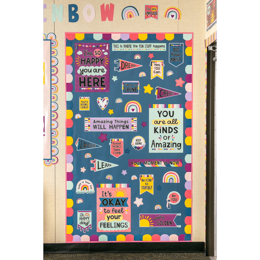 Oh Happy Day Positive Mini Bulletin Board-Bulletin Board Sets-Tools 4 Teaching-Classroom Decor and More