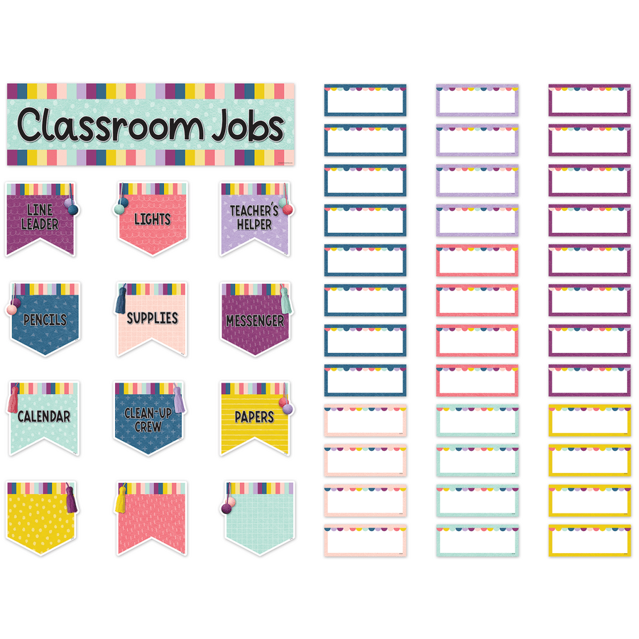 Oh Happy Day Classroom Jobs Mini Bulletin Board-Mini Bulletin Boards-Tools 4 Teaching-Classroom Decor and More
