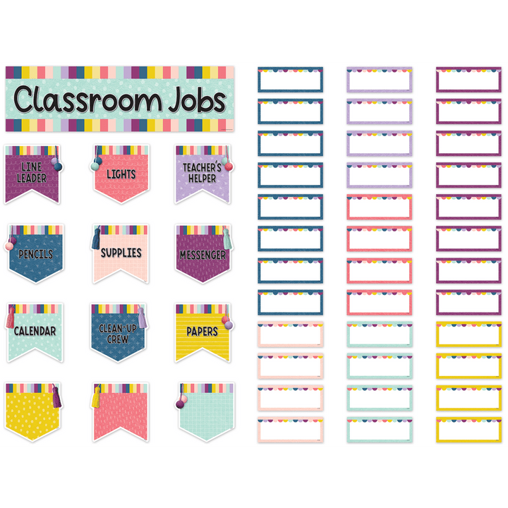 Oh Happy Day Classroom Jobs Mini Bulletin Board-Mini Bulletin Boards-Tools 4 Teaching-Classroom Decor and More