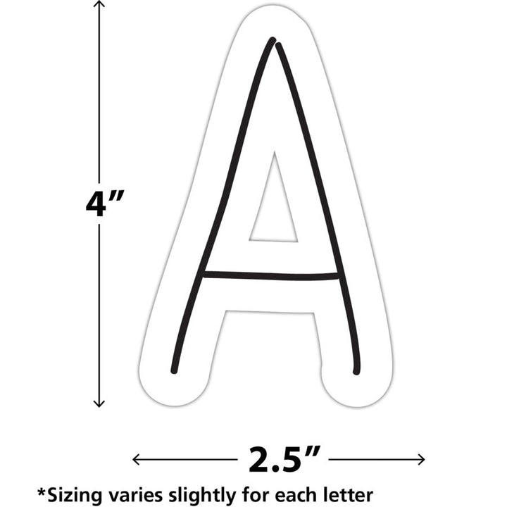 Black on White Hand Drawn 4" Letters Combo Pack-Letters-Tools 4 Teaching-Classroom Decor and More
