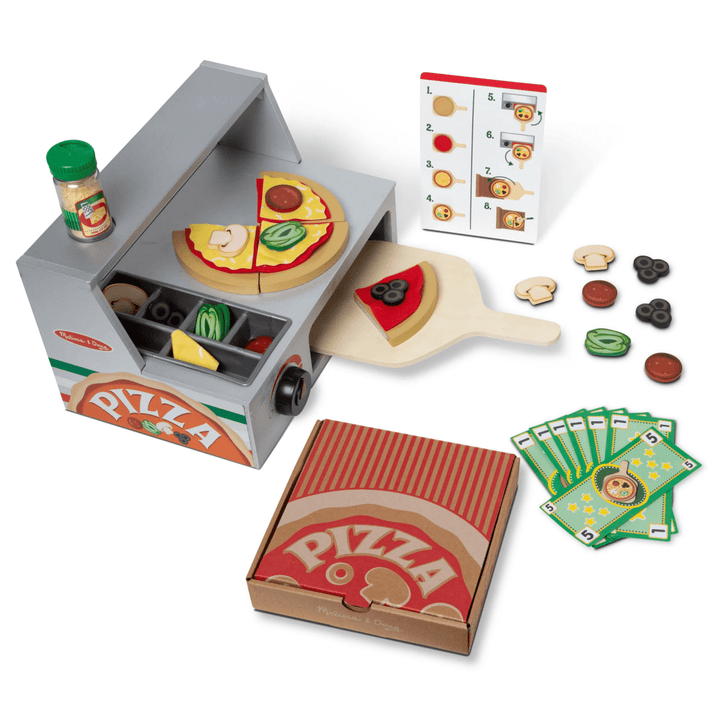 Top & Bake Pizza Counter - Wooden Play Food-Play Food-Tools 4 Teaching-Classroom Decor and More