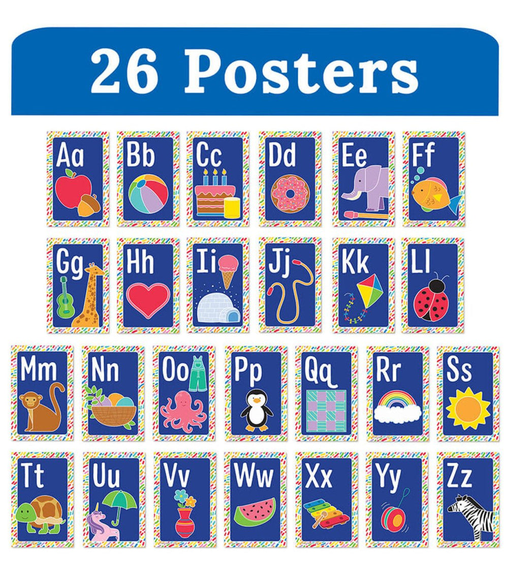 Alphabet Cards Mini Poster Set, Grade PK-2-Posters-Tools 4 Teaching-Classroom Decor and More