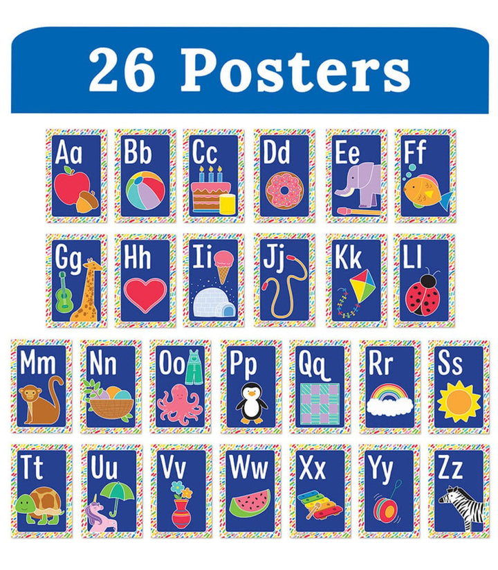 Alphabet Cards Mini Poster Set, Grade PK-2-Posters-Tools 4 Teaching-Classroom Decor and More