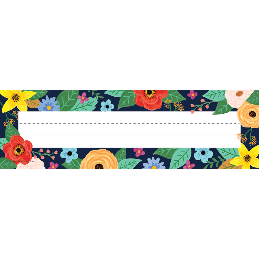 Wildflowers Flat Name Plates-Nameplates & Name Tags-Tools 4 Teaching-Classroom Decor and More