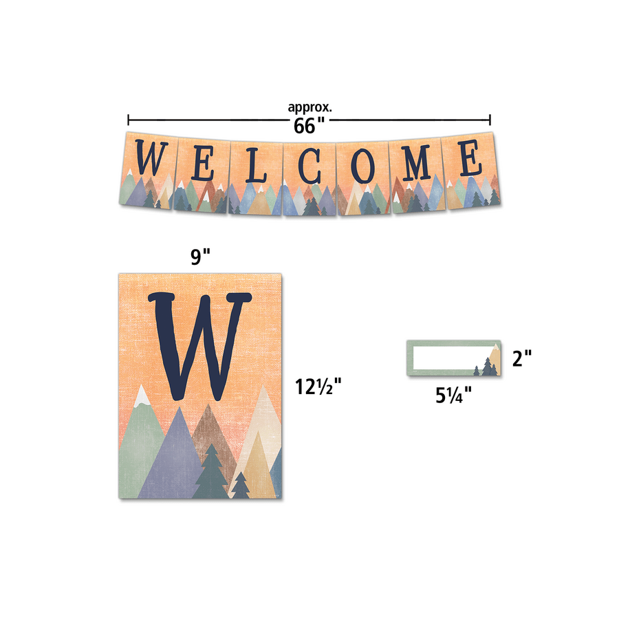 Moving Mountains Welcome Bulletin Board-Bulletin Board Sets-Tools 4 Teaching-Classroom Decor and More