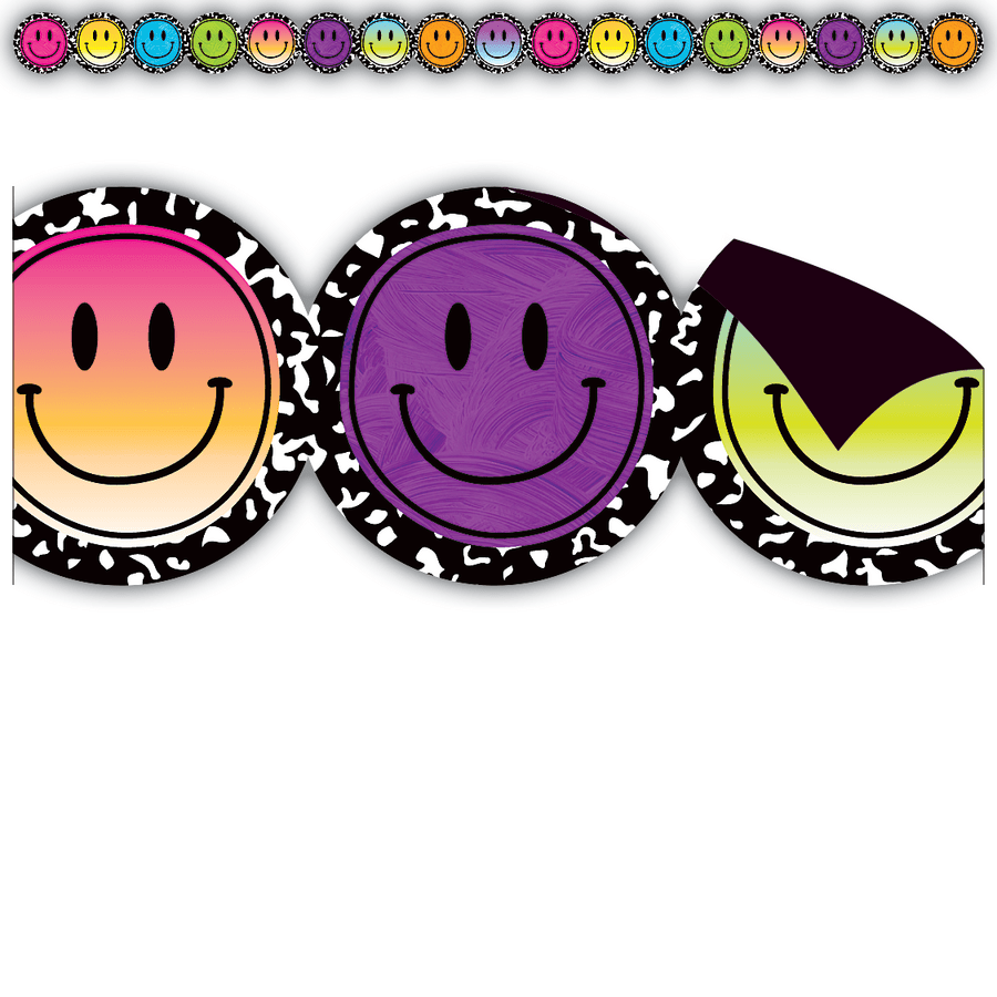 Smiley Faces Magnetic Border-Magnetic-Tools 4 Teaching-Classroom Decor and More