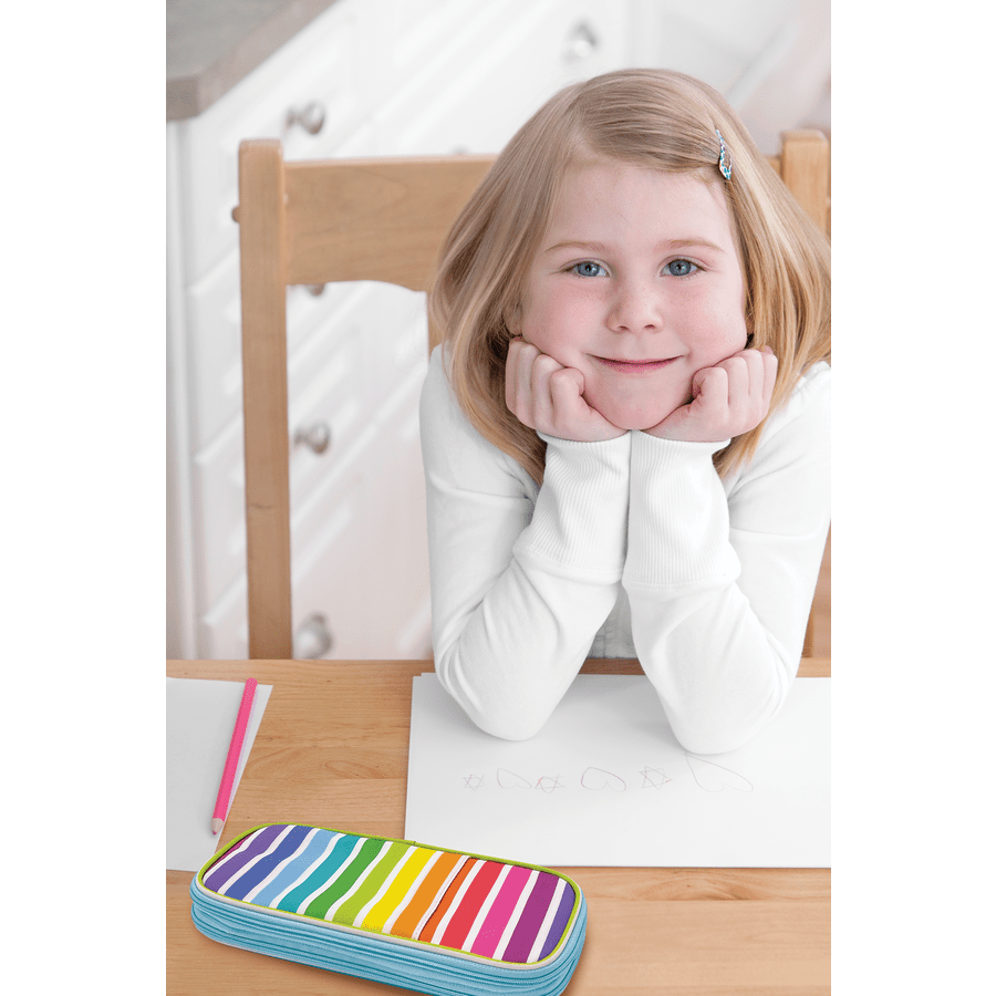 Pencil Case: Colorful Stripes-Office Supplies-Tools 4 Teaching-Classroom Decor and More