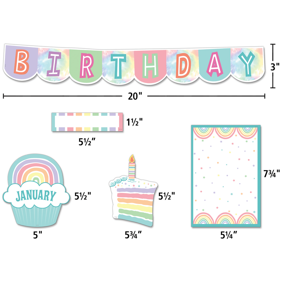Pastel Pop Happy Birthday Mini Bulletin Board-Birthday-Tools 4 Teaching-Classroom Decor and More