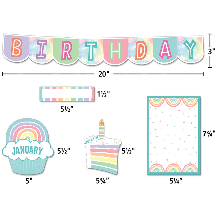 Pastel Pop Happy Birthday Mini Bulletin Board-Birthday-Tools 4 Teaching-Classroom Decor and More
