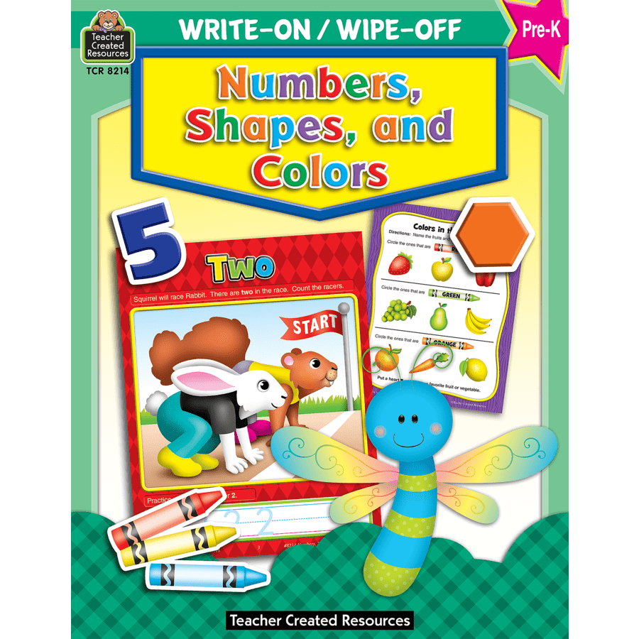 Numbers, Shapes, and Colors Write-On/Wipe-Off-Math Books-Tools 4 Teaching-Classroom Decor and More