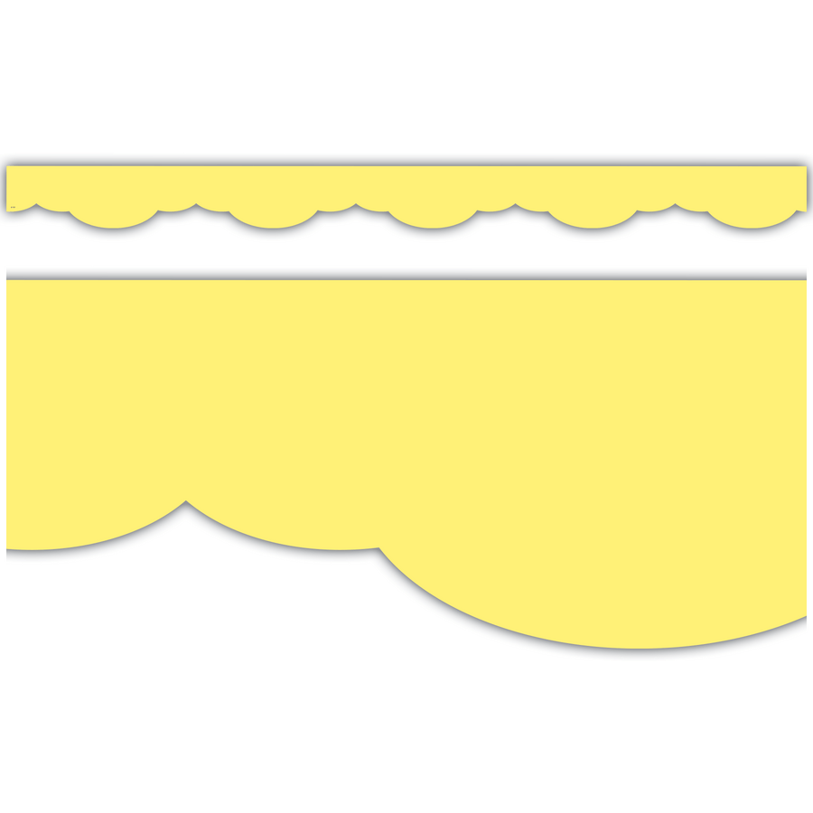 Lemon Yellow Fancy Scallops Border Trim-Borders-Tools 4 Teaching-Classroom Decor and More