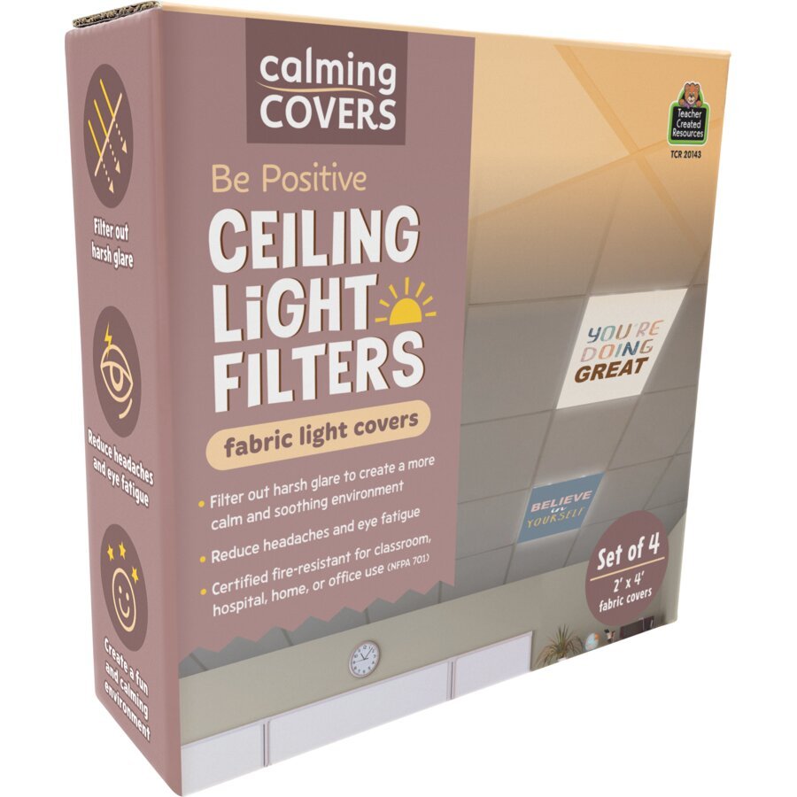 Be Positive Calming Covers Ceiling Light Filters-Sensory-Tools 4 Teaching-Classroom Decor and More