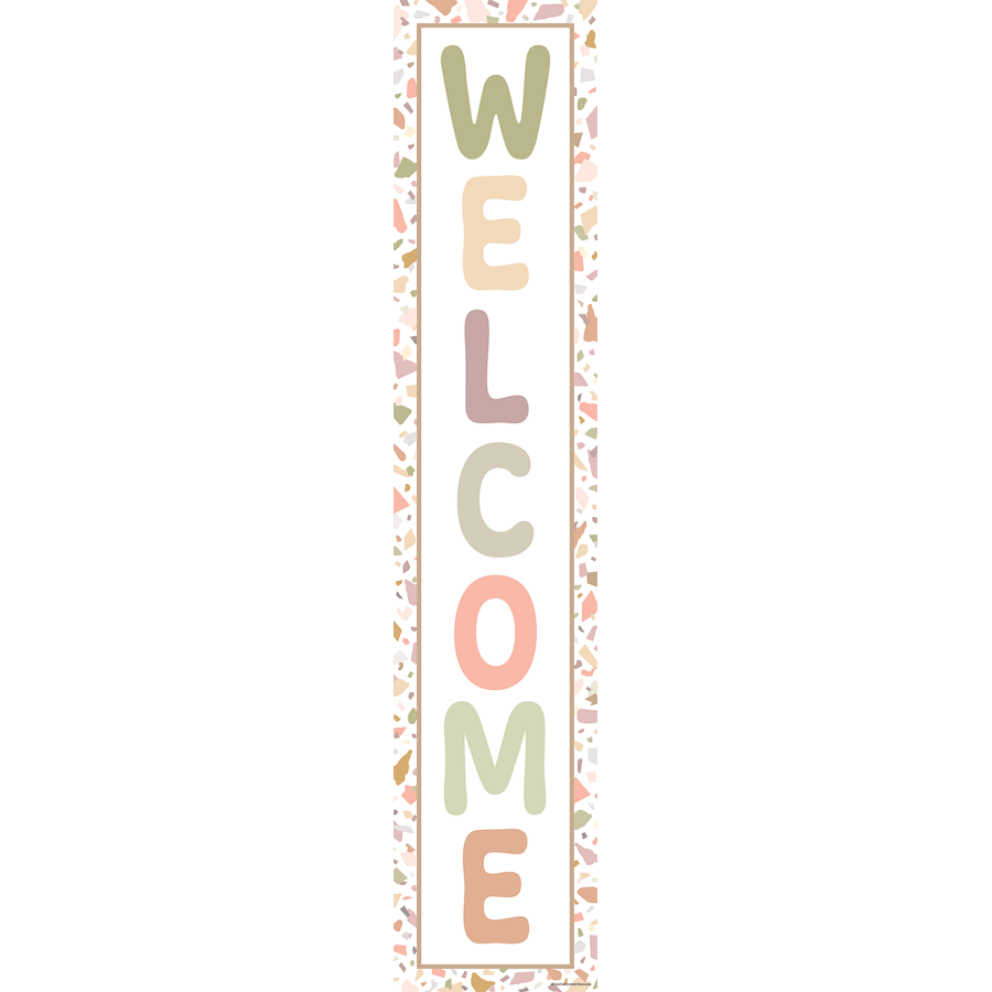 Terrazzo Tones Welcome Banner-Banner-Tools 4 Teaching-Classroom Decor and More