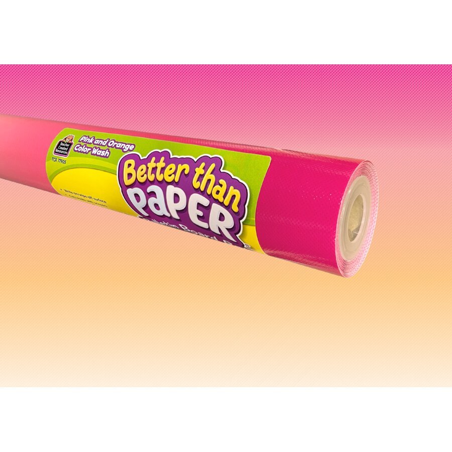 Better Than Paper® Bulletin Board Roll: Pink and Orange Color Wash-Bulletin Board Paper - Better Than Paper-Tools 4 Teaching-Classroom Decor and More