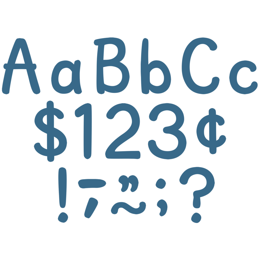 Slate Blue 4" Modern Classic Letters Combo Pack-Letters-Tools 4 Teaching-Classroom Decor and More