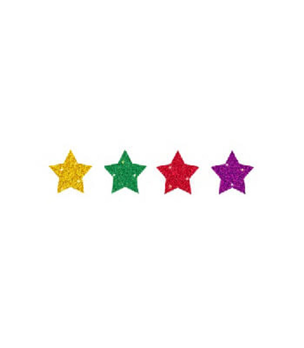 Multicolored Dazzle Stars, Multicolor Chart Seals-Stickers-Tools 4 Teaching-Classroom Decor and More