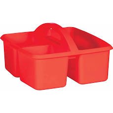 Plastic Storage Caddy: Red-Organization-Tools 4 Teaching-Classroom Decor and More