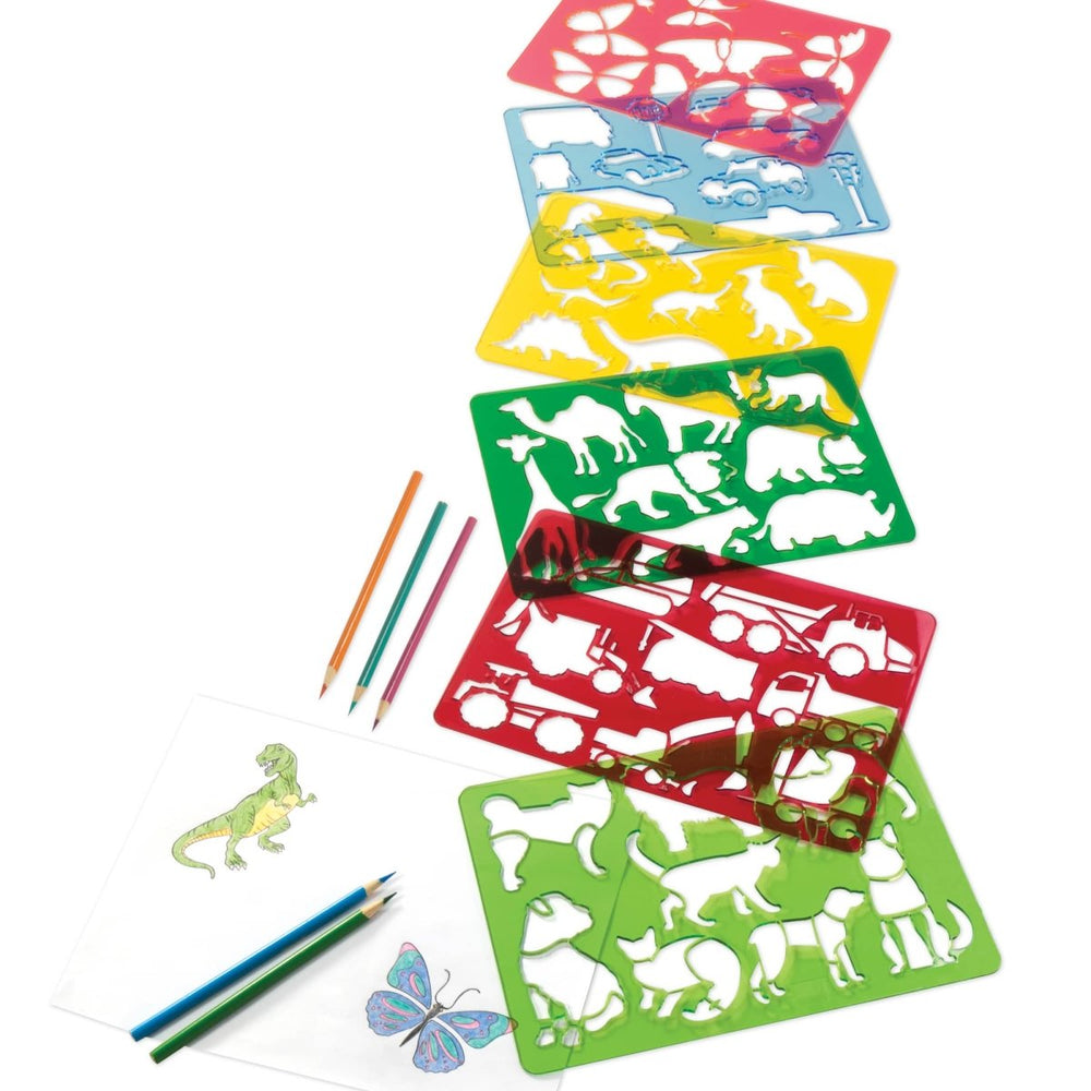 Art Box Stencils (Assortment)-Craft Activity-Tools 4 Teaching-Classroom Decor and More