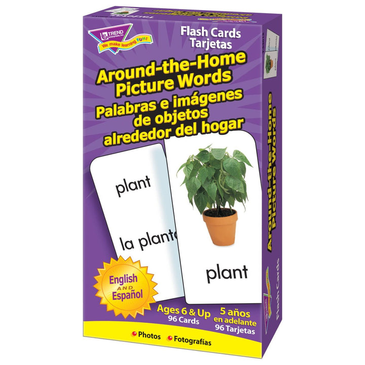 Around-the-Home Picture Words (English/Spanish) Skill Drill Flash Cards-Flashcards-Tools 4 Teaching-Classroom Decor and More