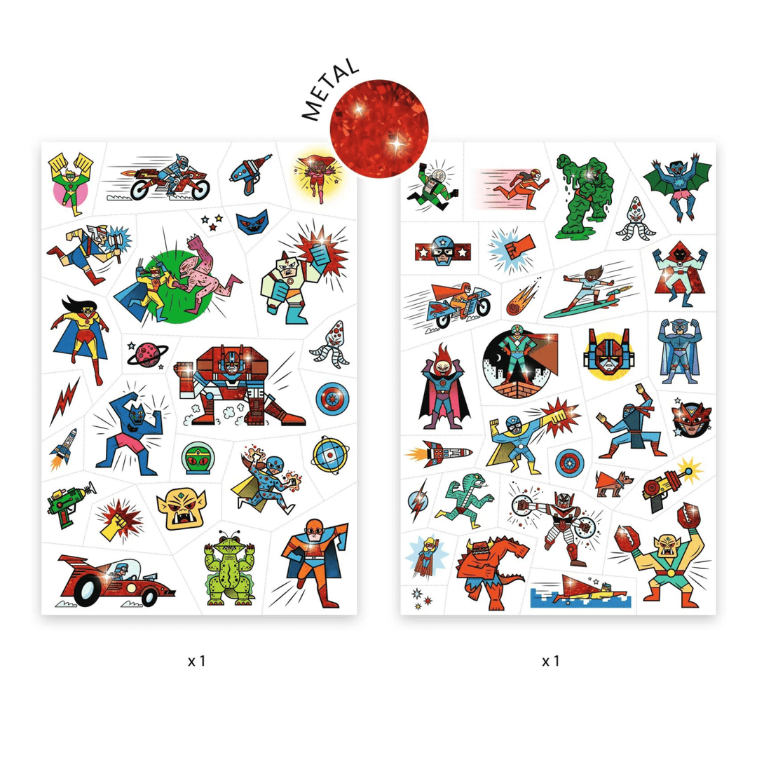 Heroes vs Villains Temporary Tattoos-Craft Activity-Tools 4 Teaching-Classroom Decor and More