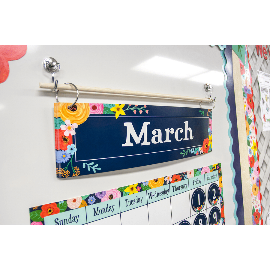 Wildflowers Monthly Headliners-Calendars-Tools 4 Teaching-Classroom Decor and More
