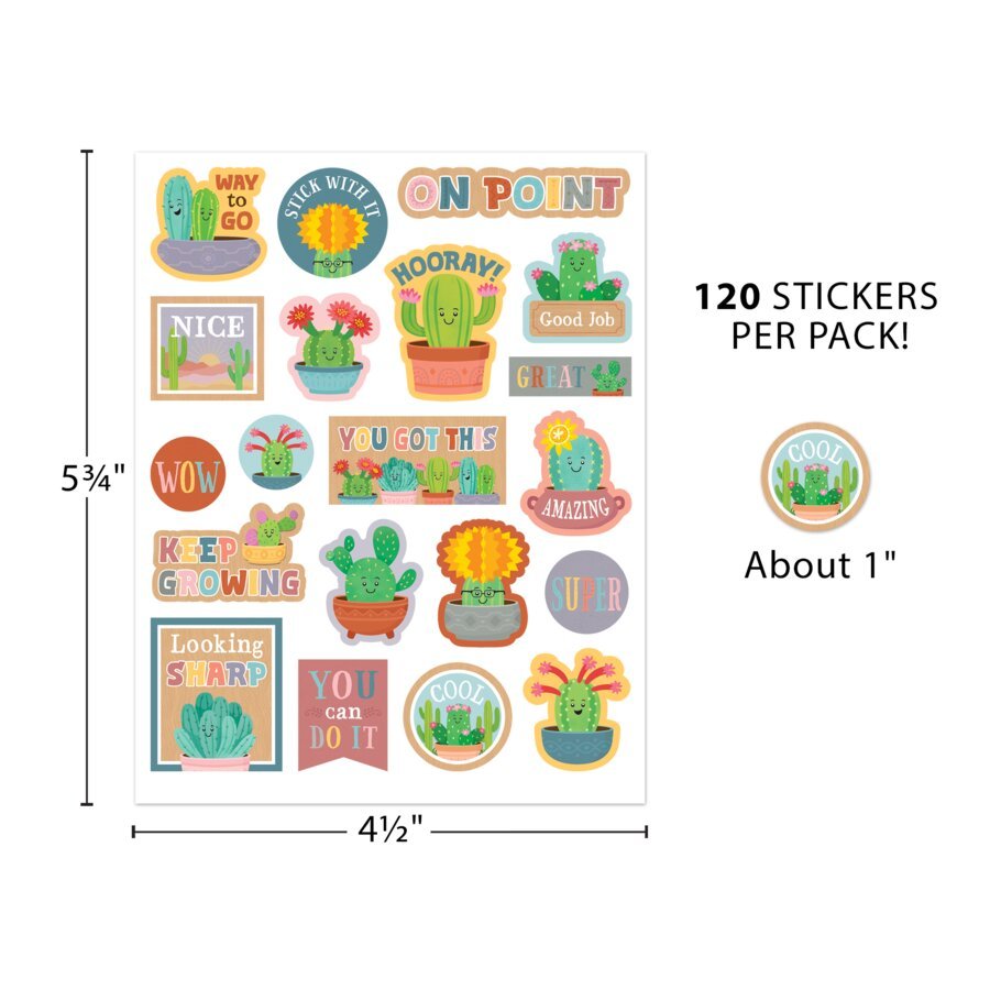 Happy Cactus Crew Stickers-Stickers-Tools 4 Teaching-Classroom Decor and More